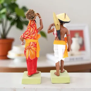Indian Farmer Couple Handicrafts Dolls for Home Decoration