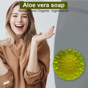 Aloe vera herbal soap with essential oils for gentle daily care