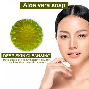 Aloe vera herbal soap with essential oils for gentle daily care