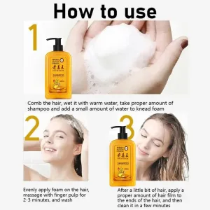 Herbal ginger hair dye and growth shampoo with instant coverage