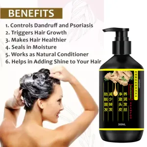 Organic ginger hair growth shampoo for men and women 300ml