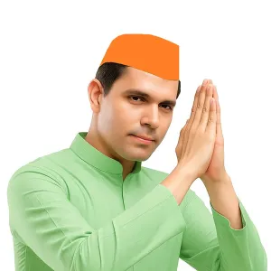 Orange Ghandi Neharu caps for men and wo...