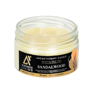 3 Wick Sandalwood Candle 180g for Home F...