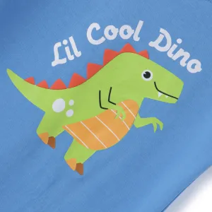 All Aboard Blue Dino Cotton T Shirt for Boys