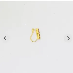 Beautiful Gold Plated Nose Pin U shape 4 Nug Wedding Nose Ring Fashion Gift Jewellry Pack of 1