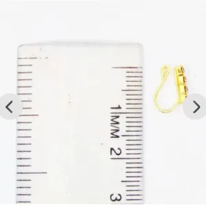 Beautiful Gold Plated Nose Pin U shape 4 Nug Wedding Nose Ring Fashion Gift Jewellry Pack of 1