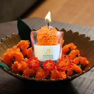 Festive Motichoor Laddoo Soywax Jasmine Candle 75g for Home