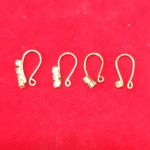 Beautiful Gold Plated Nose Pin U shape Wedding Nose Ring Fashion Gift Jewellry Pack of 4