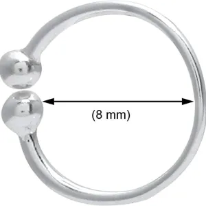 GIRLS Nose BOLL RING DOUBLE Diamond Nose pin For Women and Girl PACK OF 1