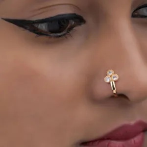 GIRLS Nose STUD 03 NUG ROUND DOUBLE Diam...