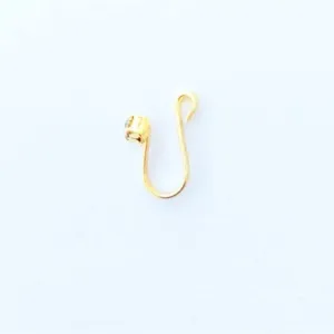 Beautiful Gold Plated Nose Stud Long 1 nug Wedding Nose Ring Fashion Gift Jewellry Pack of 1