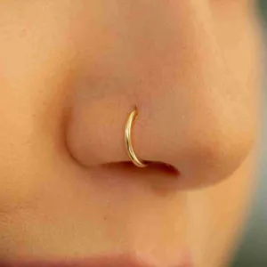 Golden Nose Ring – Classic Finish (Pack of 1)