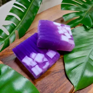 Lavender glycerin handmade soap with essential oil for relaxation
