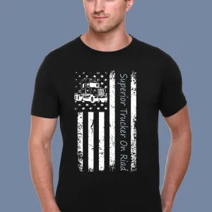 Men's Pure Cotton Black T-Shirt with Bol...