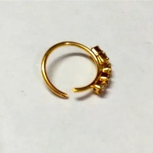 Moonbeam Diamond Nose Ring OLE 5 NUG Diamond Nose RING For Women and Girl PACK OF 1