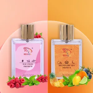 Red Vocal Bad Angel Premium (Women) with Millionaire Men Premium (Men) 100ml Perfume Spray Combo – 2 x 100ml