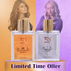 Red Vocal Millionaire Men Premium (Men) with White Oud Luxury (Unisex) 100ml Perfume Spray Combo – 2 x 100ml