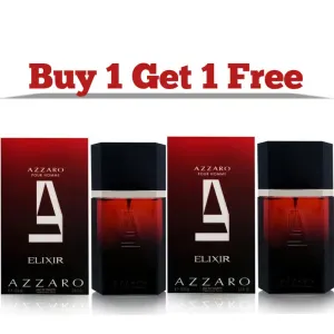 Azzaro Elixir Eau de Toilette for Men – 100ml | Long-Lasting Branded Perfume | Buy 1 Get 1 Free | Bold & Masculine Fragrance for Daily Use
