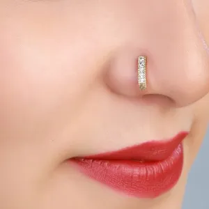 U-Shape Nugget Nose Ring