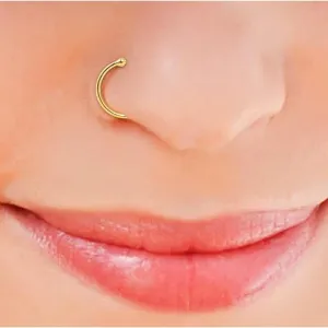 GIRLS Nose RING BOLL DOUBLE Diamond Nose pin For Women and Girl PACK OF 2 GOLD & SILVER