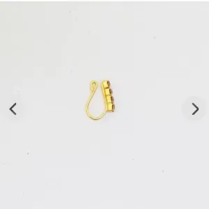 Beautiful Gold Plated Nose Pin U shape 4 Nug Wedding Nose Ring Fashion Gift Jewellry Pack of 1