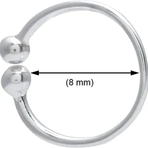 GIRLS Nose BOLL RING DOUBLE Diamond Nose pin For Women and Girl PACK OF 1