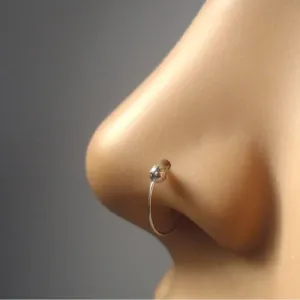 Gold-plated, Rhodium Plated Brass, Metal, Alloy, Stone Nose Ring ONE BOLL GOLD PACK OF 1