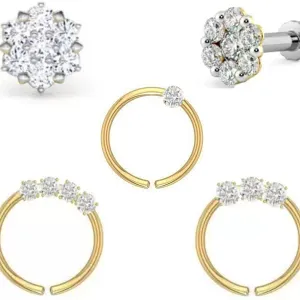 Nose Ring and Nose Pin Combo – Pack of 5