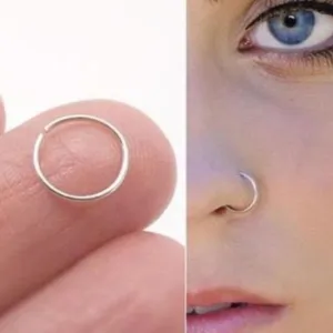 GIRLS Nose RING DOUBLE Diamond Nose pin For Women and Girl PACK OF 1