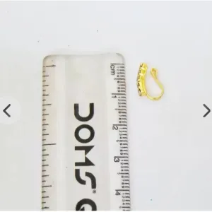 Beautiful Gold Plated Nose Pin U Shape 5 Nug Wedding Nose Ring Fashion Gift Jewellry PACK OF 1