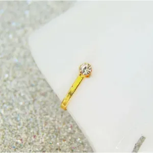 Beautiful Gold Plated Nose Stud Long 1 S...