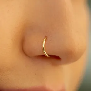 Plain Gold Nose Ring – Pack of 1