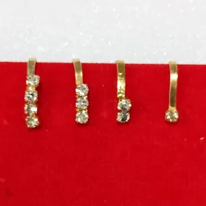 Beautiful Gold Plated Nose Pin U shape W...
