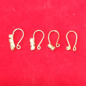 Beautiful Gold Plated Nose Pin U shape Wedding Nose Ring Fashion Gift Jewellry Pack of 4