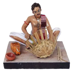 Clay Basket Maker Handicraft Decorative Home Decor