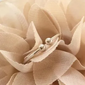 GIRLS Nose RING SILVER BOLL DOUBLE Diamond Nose pin For Women and Girl PACK OF 1