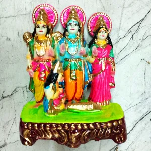 Ram Laxman Sita Hanuman Clay Handicraft Idol Set