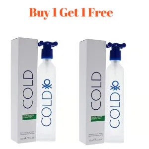 United Colors of Benetton Cold Eau De Toilette Spray for Women and Men, 100ml Buy 1 Get 1 Free