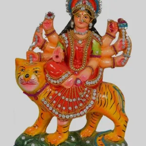 Sherawali Mata Clay Handicraft Idol 35 cm Home Decor