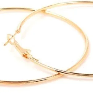GOLDEN Gol Hoop Earrings Big Size Alloy Earring for Girls & Women Pack1 Pair