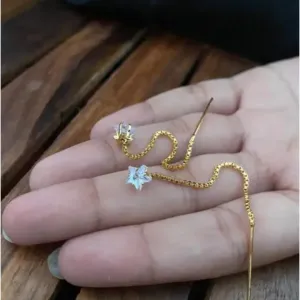 Beautiful, Fancy EarRing (Sui Dhaga STAR WHITE) Indian Fancy Casual daily use