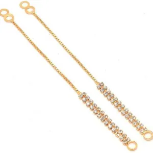 Jewellery Double Ladi Kaan Chain Clip-on Earring Alloy Ear Brass Ear Thread