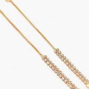 Jewellery Double Ladi Kaan Chain Clip-on Earring Alloy Ear Brass Ear Thread