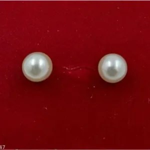 Latest Fashion Pearl SILVER Plated Earrings WHITE Pearl Metal Drops & Danglers