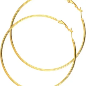 FANCY GOLDEN BALI coted cut light weight hoop Bali earrings for women & girls