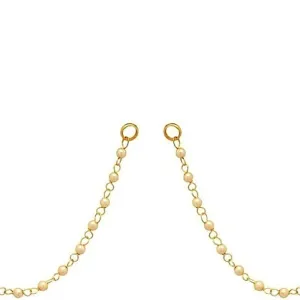 Gold Plated Ear Chain PEARL MOTI Traditional White pearl Kaan Chain