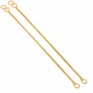 Single Layer Gold Plated Gold-Hair Kan Chain for Women Brass Ear Thread (KNOTI)