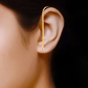 2 PCS COMBO gold Plated Kanchain Ear chain earcuf to Ear Combo for Women & Girls