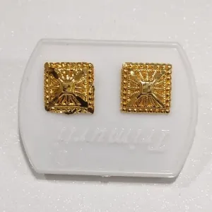 CHAKOR TOPS 1 PAIR GoldEN  Micron Plated South Screw Back Stud Earring