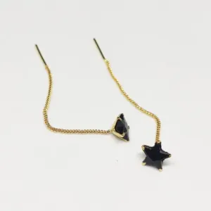 Beautiful, Fancy EarRing (Sui Dhaga STAR BLACK) Indian Fancy Casual daily use